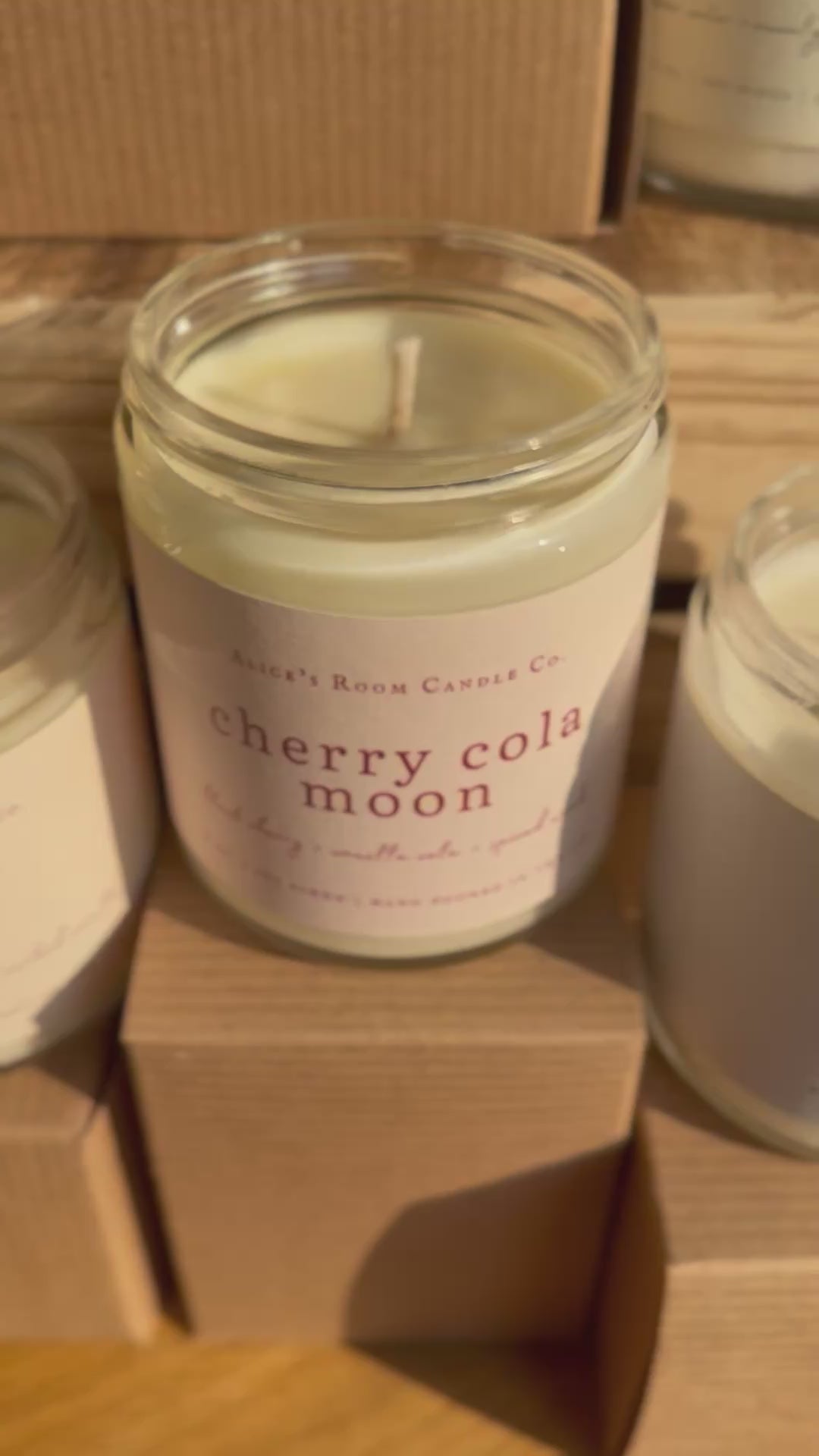 Cherry Cola Moon Candle